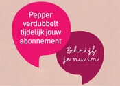 Tijdelijk verdubbeling abonnement bij Pepper